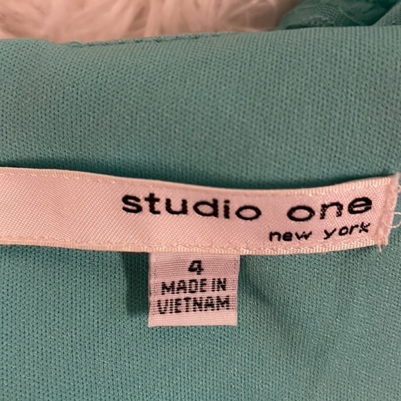 STUDIO One NY NWT Women's Mint Lace Dress Sleeveless Resort Wear Size 4 - Picture 5 of 9